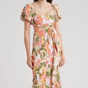 Show Me Your Mumu Floral Wrap Midi Dress